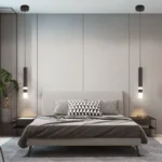 ⁦إضاءة معلقة أنيقة بتصميم كريستالي طويل⁩ - الصورة ⁦3⁩