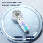 ⁦مروحة محمولة قابلة للطي بشاشة رقمية⁩ - الصورة ⁦5⁩