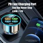 ⁦محول سيارة سريع بأربع منافذ⁩ - الصورة ⁦3⁩