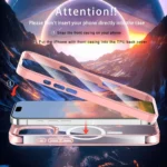 ⁦حافظة شفافة مغناطيسية مقاومة للصدمات⁩ - الصورة ⁦3⁩