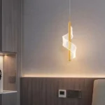 ⁦مصباح بتصميم أكريليك حلزوني عصري⁩ - الصورة ⁦5⁩