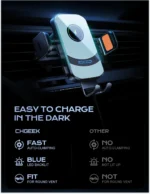 ⁦حامل هاتف سيارة مع شحن لاسلكي سريع⁩ - الصورة ⁦6⁩