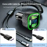 ⁦محول شاحن سيارة وكابل زنبركي⁩ - الصورة ⁦4⁩