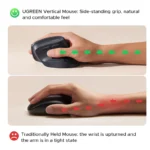 ⁦فأرة لاسلكية عمودية بتحكم صامت⁩ - الصورة ⁦3⁩