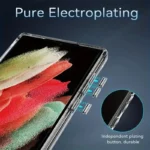 ⁦جراب هاتف محمول شفاف بمسند معدني⁩ - الصورة ⁦3⁩